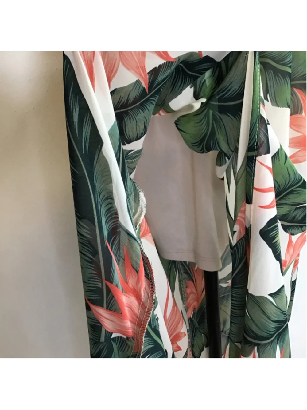 Show Me Your Mumu Women Elegant Fun Maxi Dress L White Green Tropical Print - Picture 8 of 14